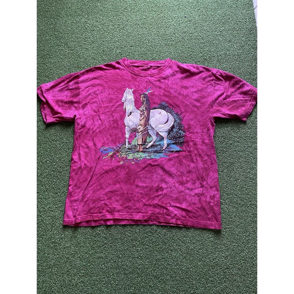 Vintage 90’s Real Tops Native American Sacagawea Graphic T-Shirt Size XL